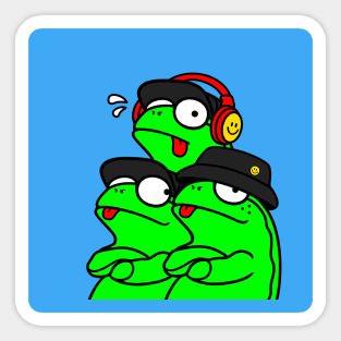 Lazy Frogs Crew Sticker